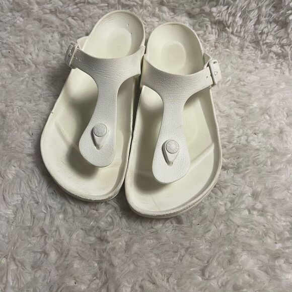 BIRKENSTOCK GIZEH EVA WHITE slides Sandals Size 38 L7 - Picture 1 of 8